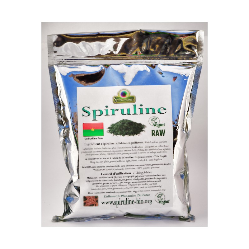Spiruline solidaire en paillette du Burkina Faso 1 kg